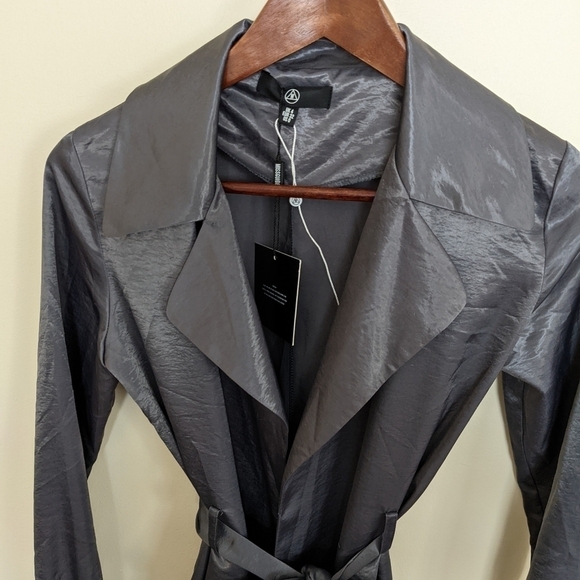 Misguided x Sarah Ashcroft metallic Duster jacket two 90s xs 0 - Picture 4 of 13